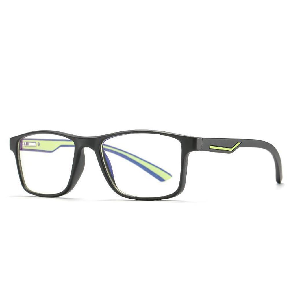 Teens Blue Light Blocking Computer Reading Gaming Glasses(Age 13-18)  - Matte Black/Green - soufeelus