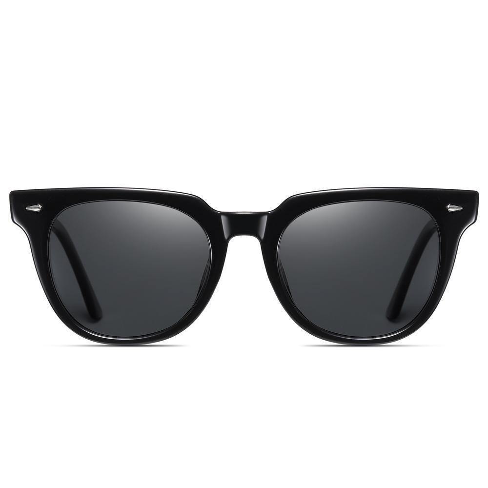 Classic UV400 Protective Polarized Beach Sunglasses - Bright Black - soufeelus