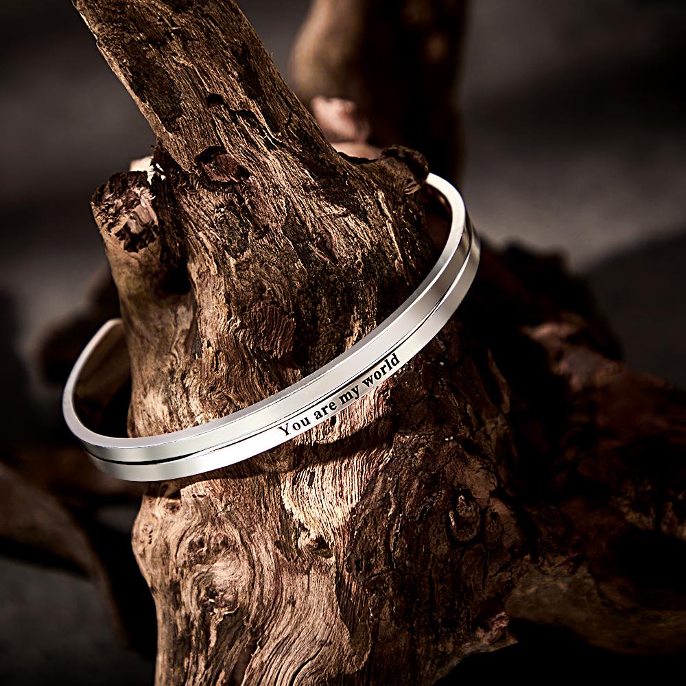 Personalized Engraved Bracelet Vintage Men's Bracelet Father's Day Gift - soufeelus