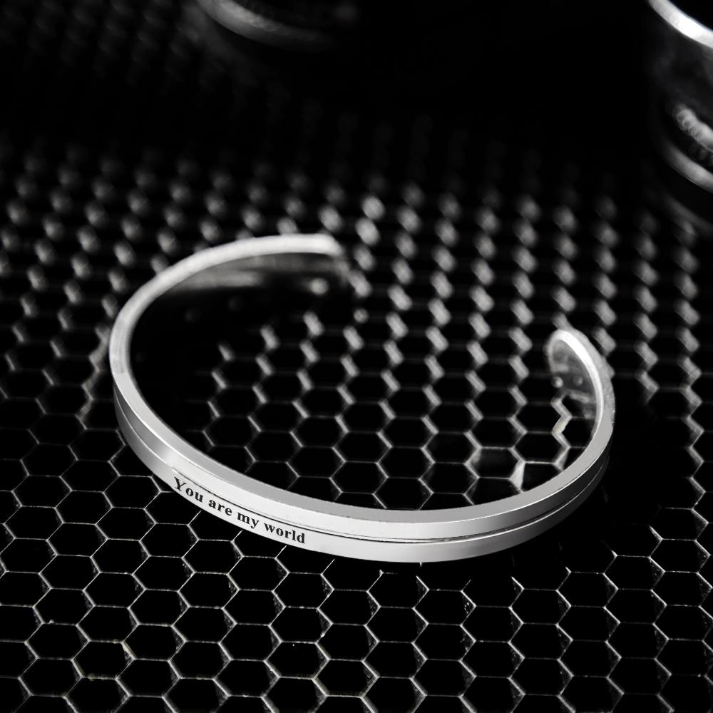 Personalized Engraved Bracelet Vintage Men's Bracelet Father's Day Gift detail