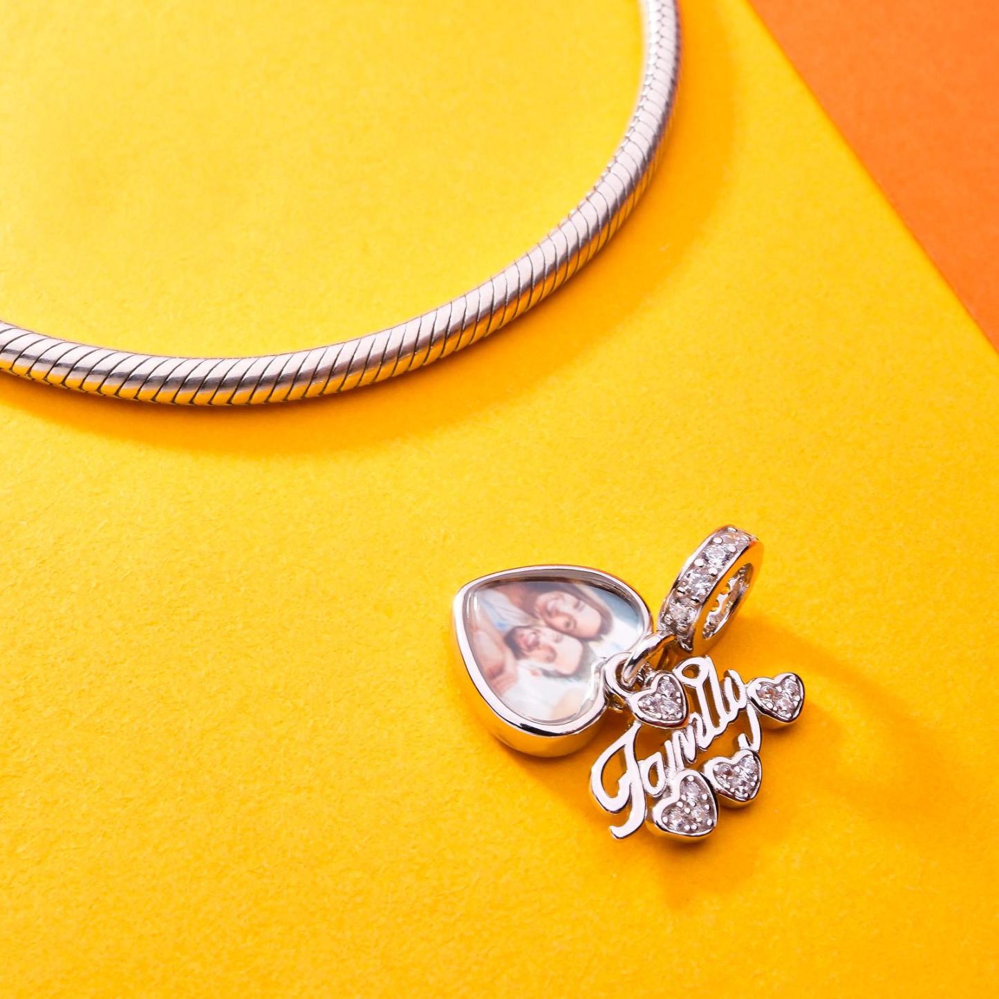 Custom Photo Charm Delicate Heart Creative Gifts for Family - soufeelus