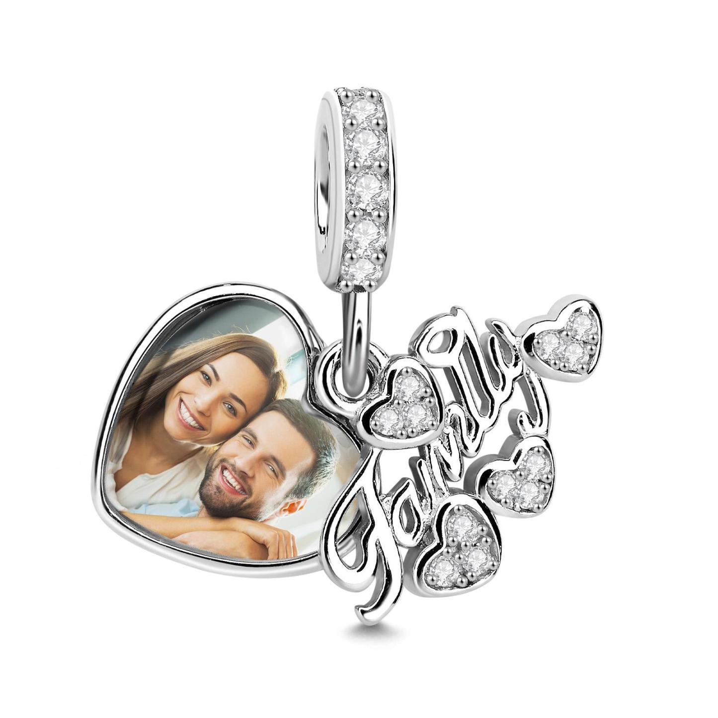 Custom Photo Charm Delicate Heart Creative Gifts for Family - soufeelus
