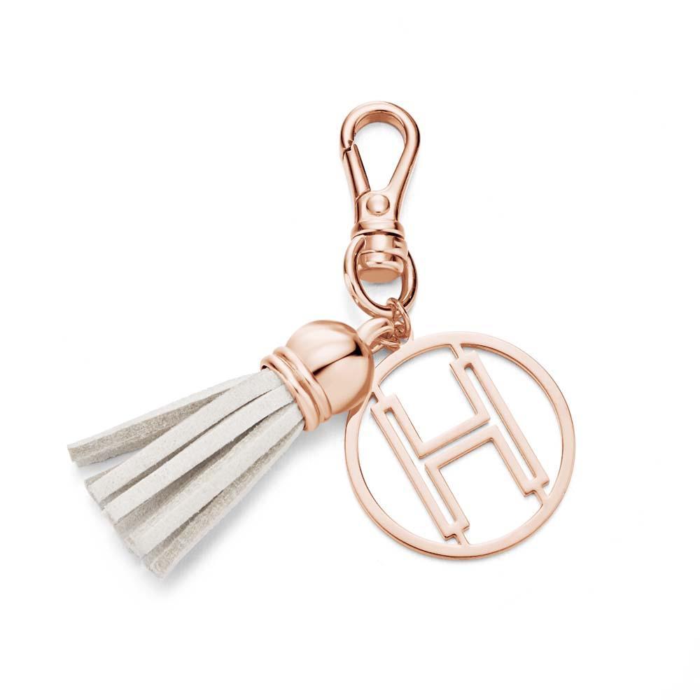 Initial Letter Tassel Keychain Personalized Monogram Keychain Gifts for Her - soufeelus