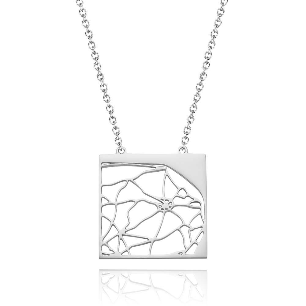 Custom Map Necklace Create Exclusive Map Unique Gifts - soufeelus