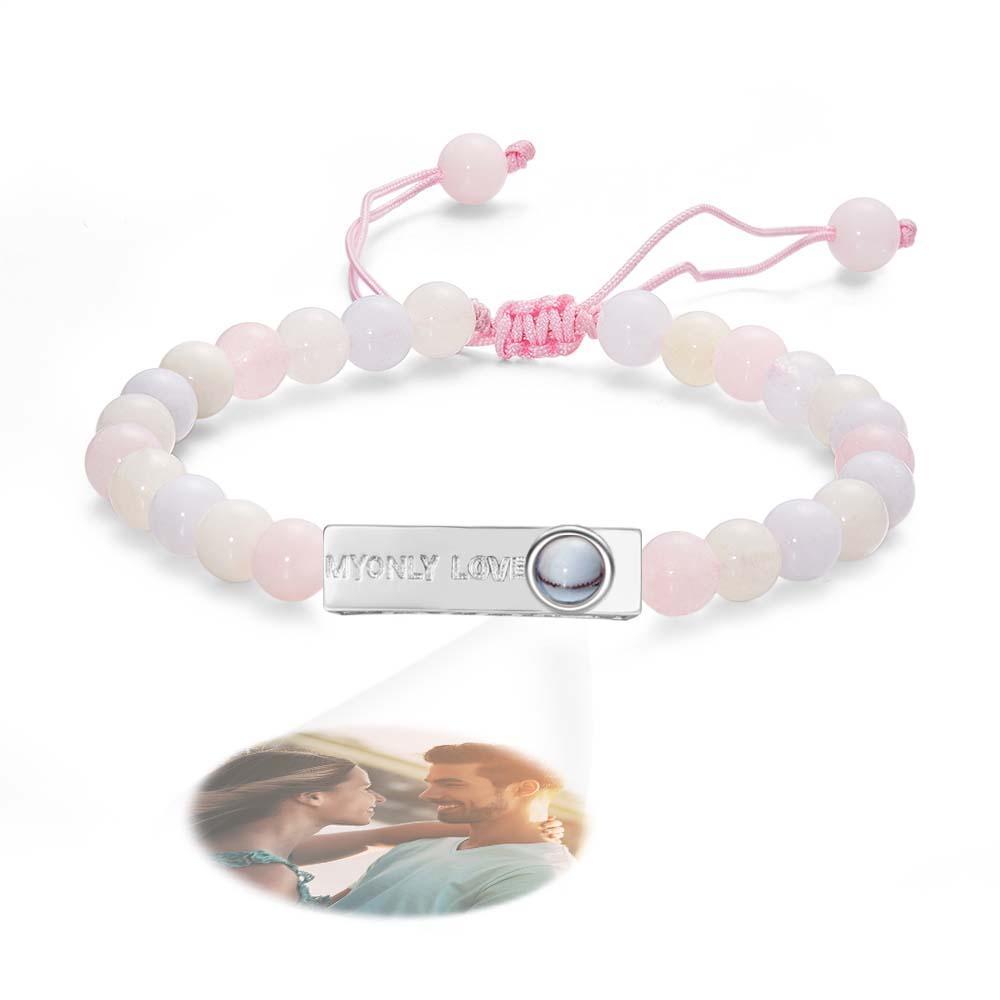 Personalized Photo Projection Beads Bracelet My Only Love Creative Gift For Her