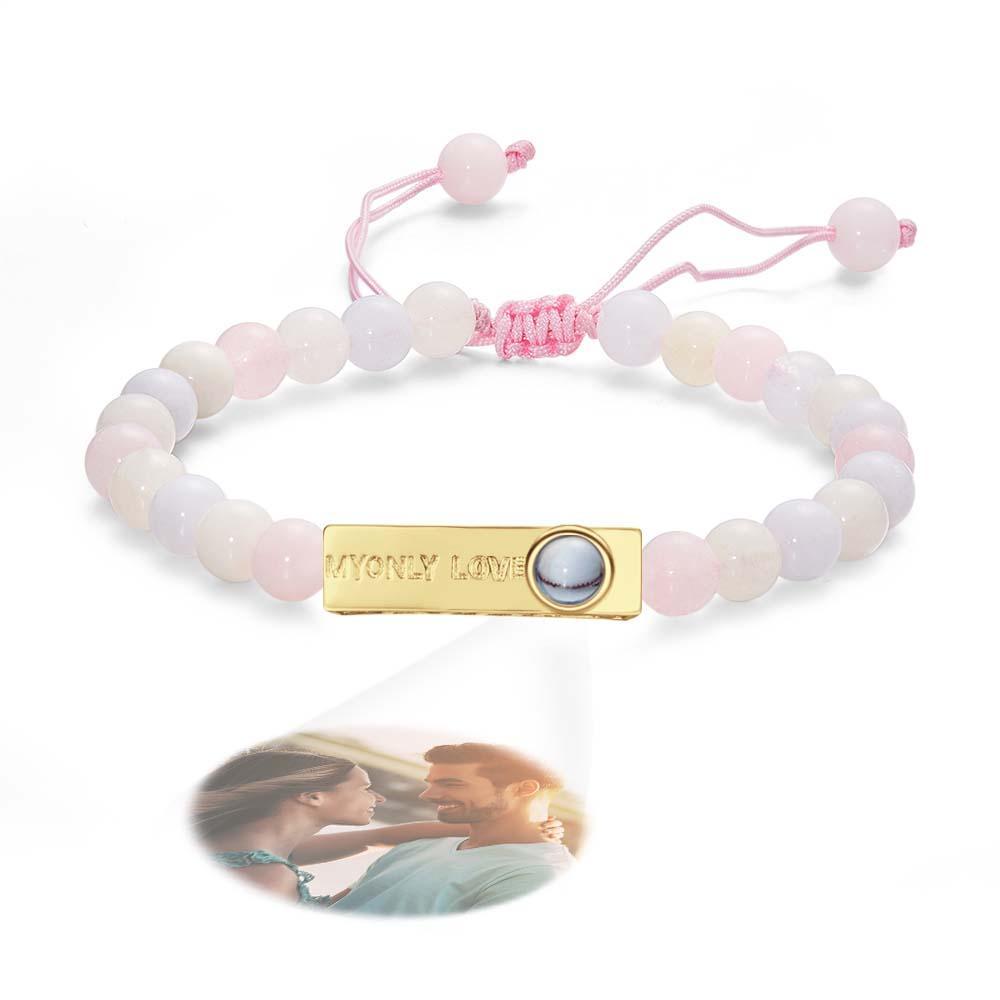 Personalized Photo Projection Beads Bracelet My Only Love Creative Gift For Her - soufeelus