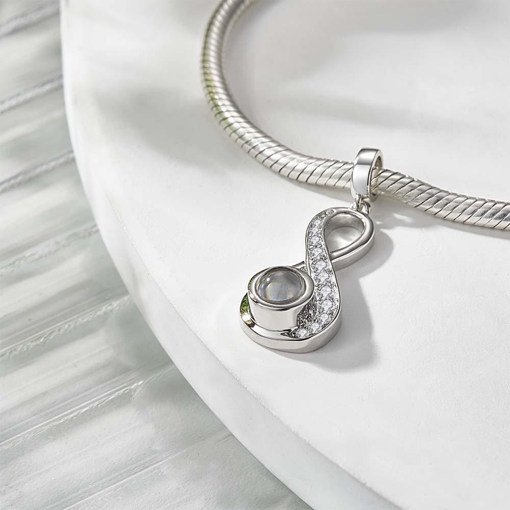 Custom Photo Projection Charm Infinite Love Pendant Gifts - soufeelus
