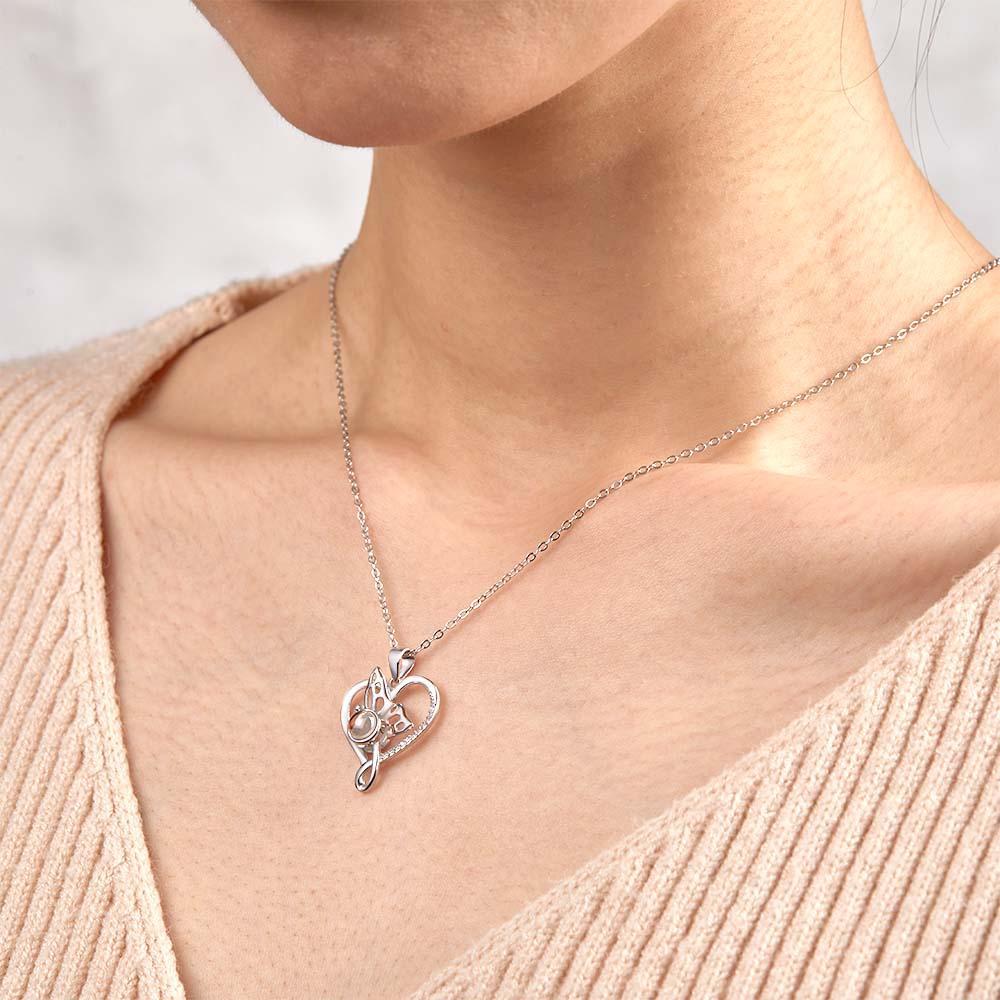 Custom Photo Projection Necklace Creative Butterfly Unique Gifts - soufeelus