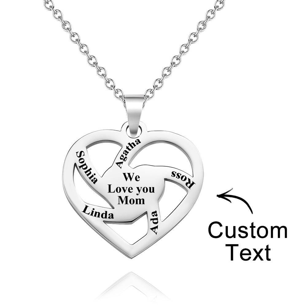 Personalized Family Name Necklace Fashion Engraved Jewelry Gifts For Her - soufeelus