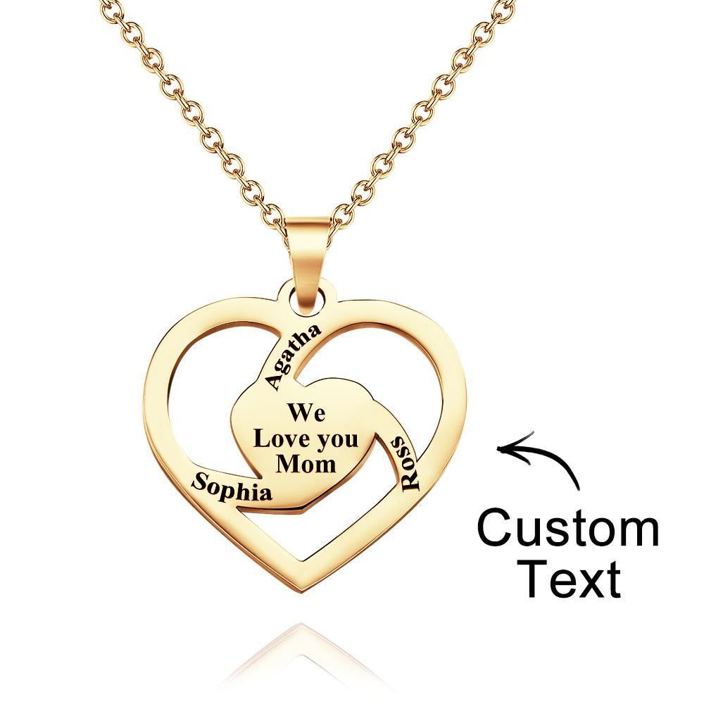 Personalized Family Name Necklace Fashion Engraved Jewelry Gifts For Her - soufeelus