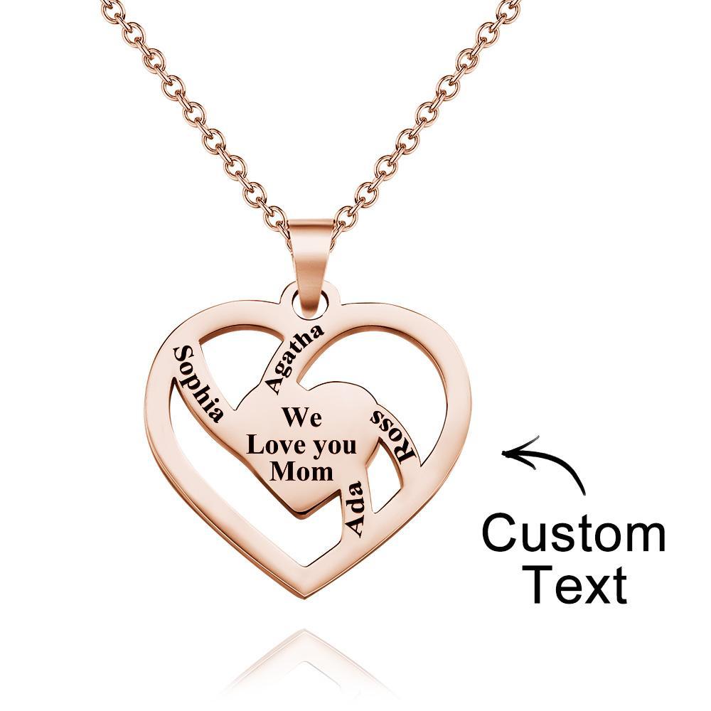 Personalized Family Name Necklace Fashion Engraved Jewelry Gifts For Her - soufeelus