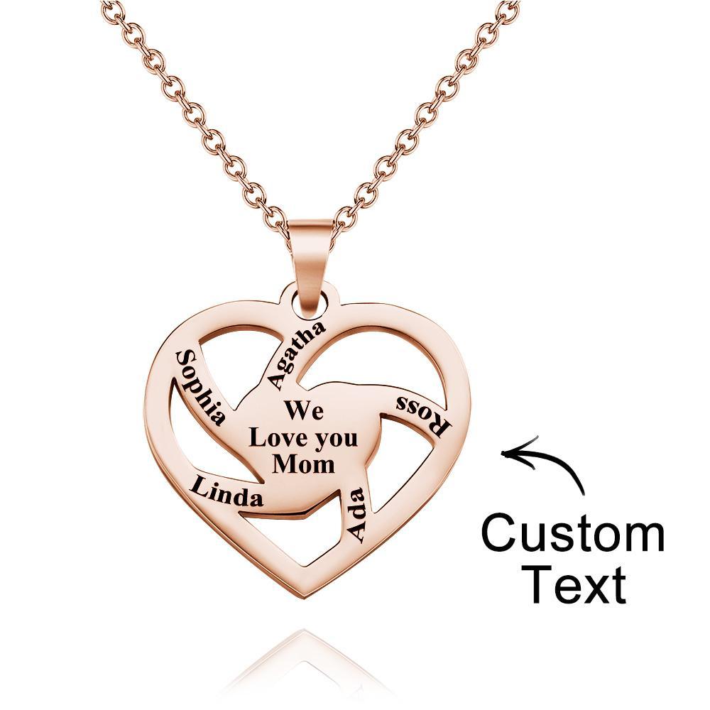 Personalized Family Name Necklace Fashion Engraved Jewelry Gifts For Her - soufeelus