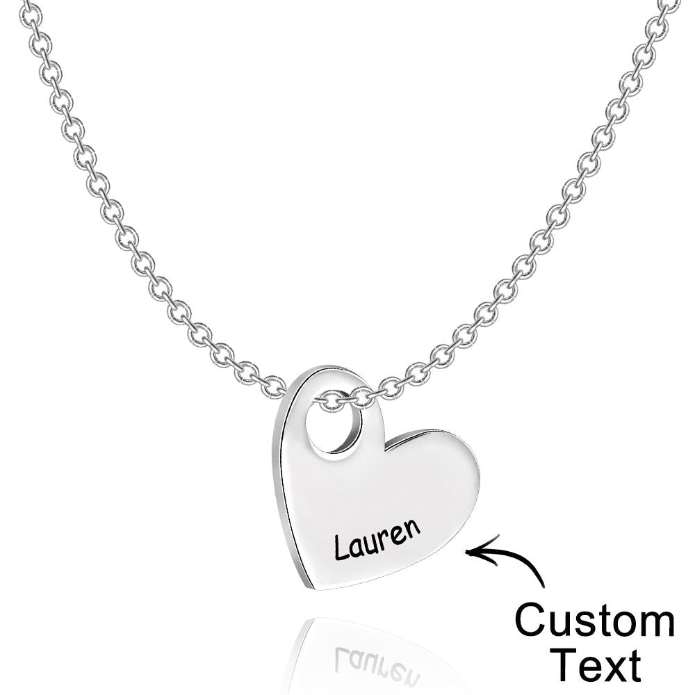 Engraved Love Letter Necklace Fashionable Heart Shaped Necklace For Her - soufeelus