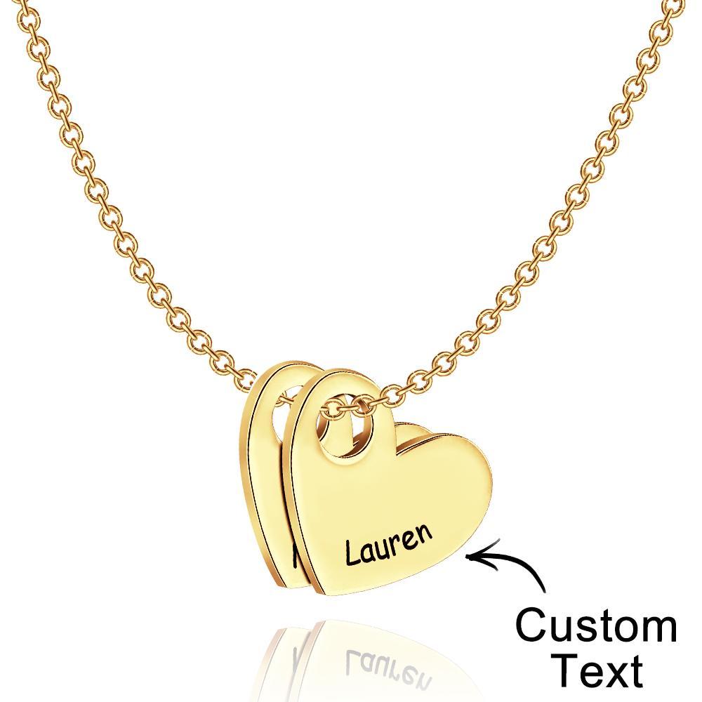 Engraved Love Letter Necklace Fashionable Heart Shaped Necklace For Her - soufeelus