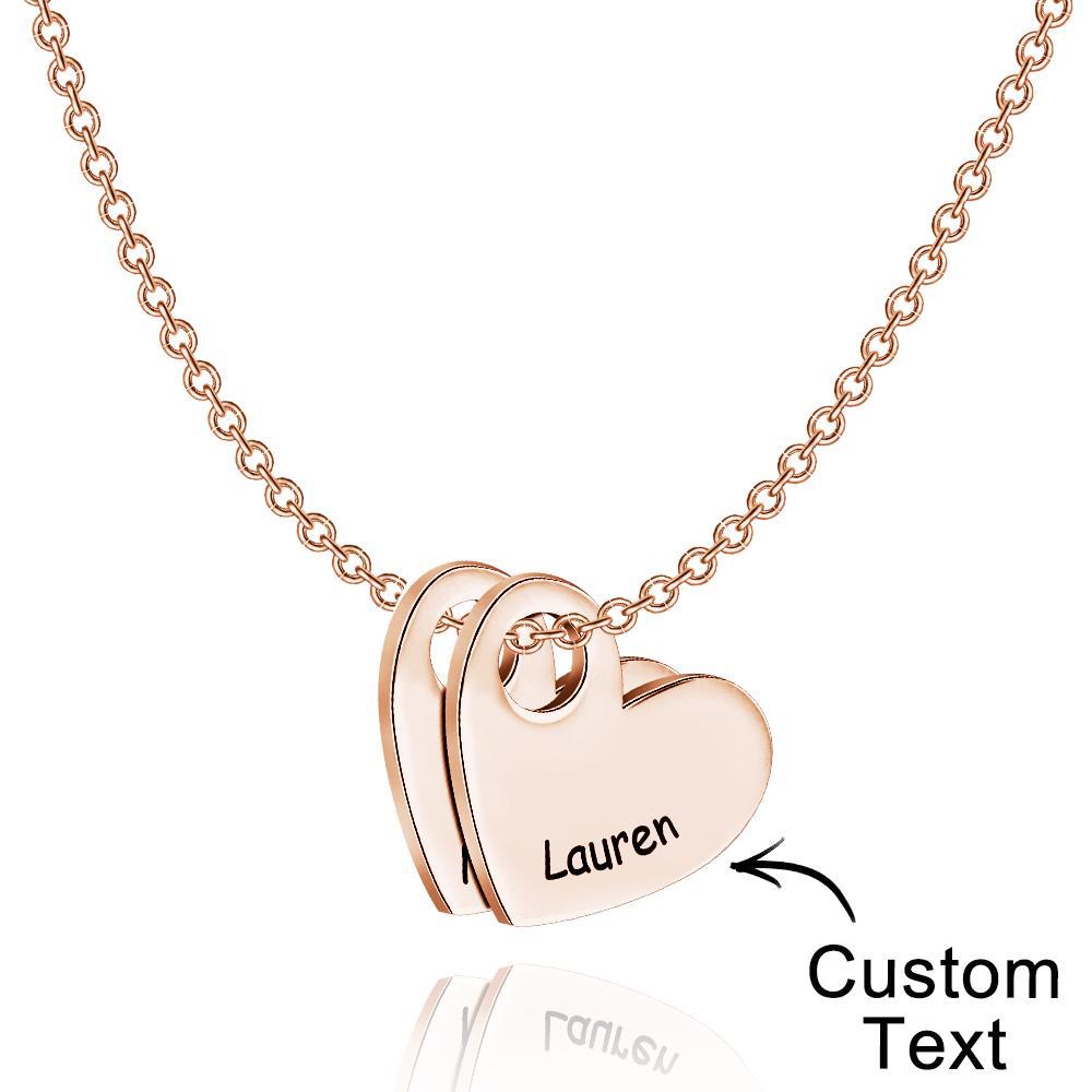 Engraved Love Letter Necklace Fashionable Heart Shaped Necklace For Her - soufeelus