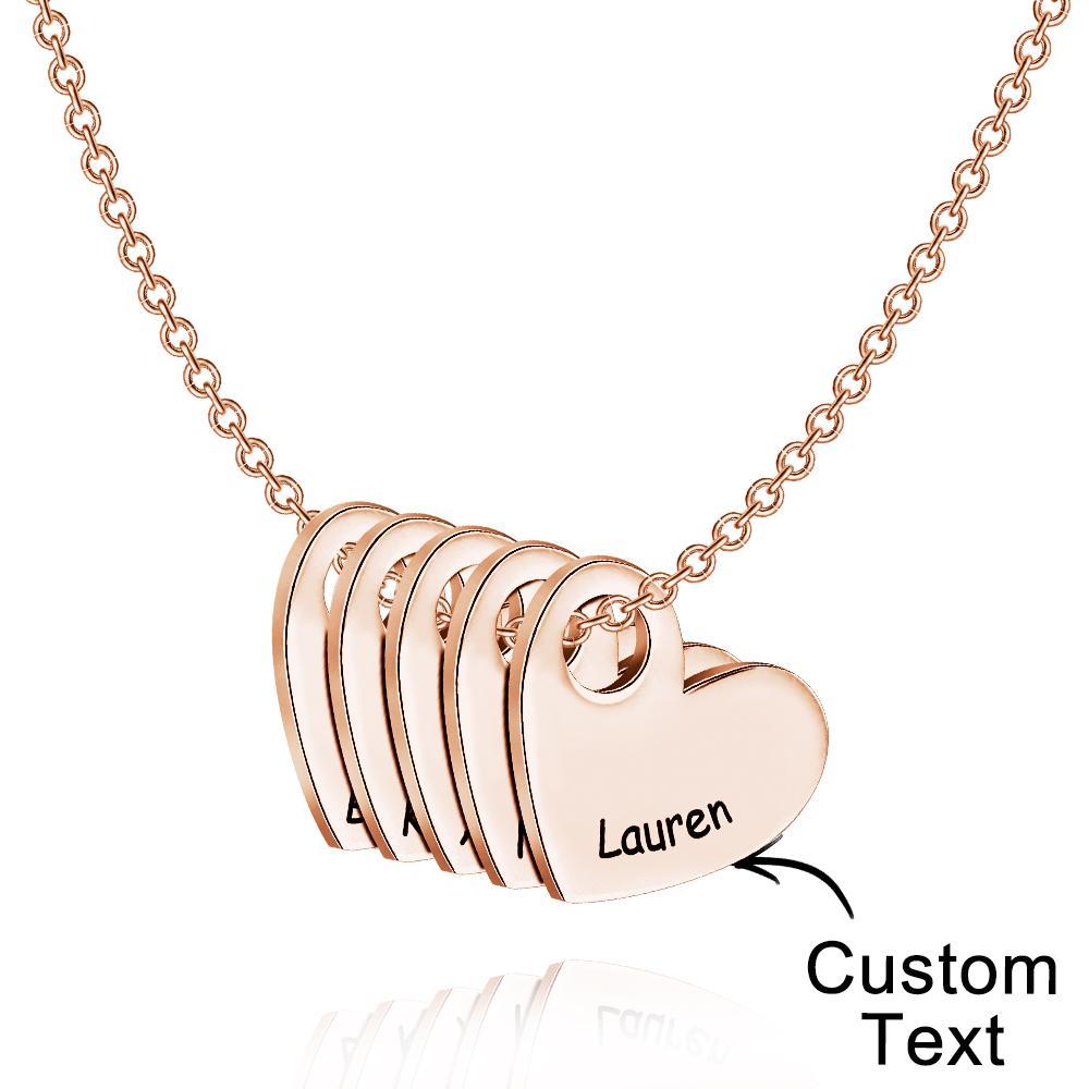 Engraved Love Letter Necklace Fashionable Heart Shaped Necklace For Her - soufeelus