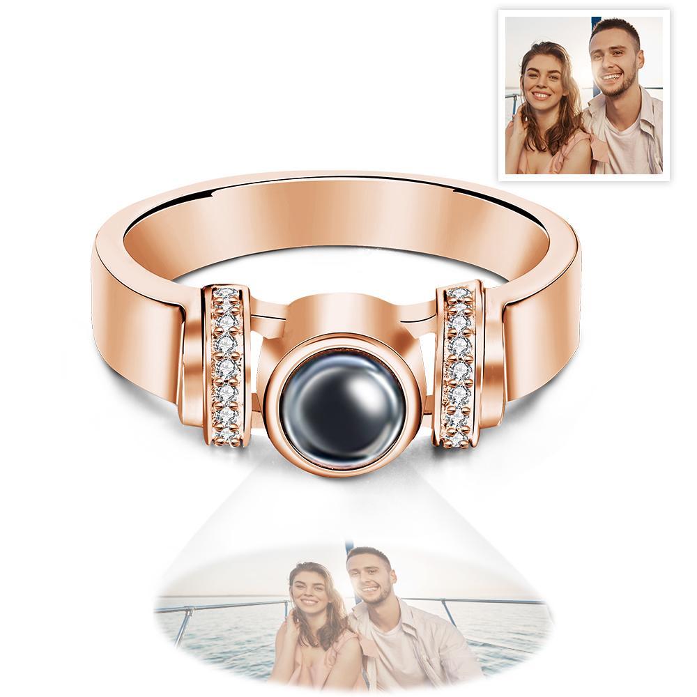 Personalized Photo Projection Ring Simple Elegant Jewelry For Her - soufeelus