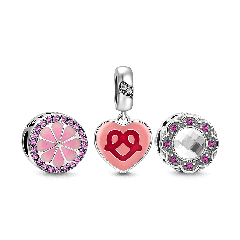 Friendship Charm Set of 3 Silver - soufeelus