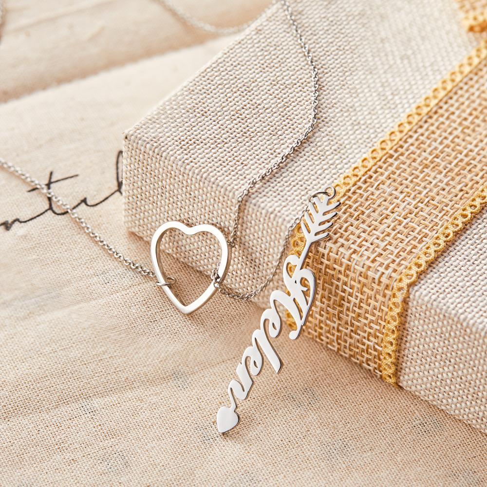 "Out Of Love" Personalized Name Necklace With Heart Perfect Gift for Birthdays Weddings - soufeelus