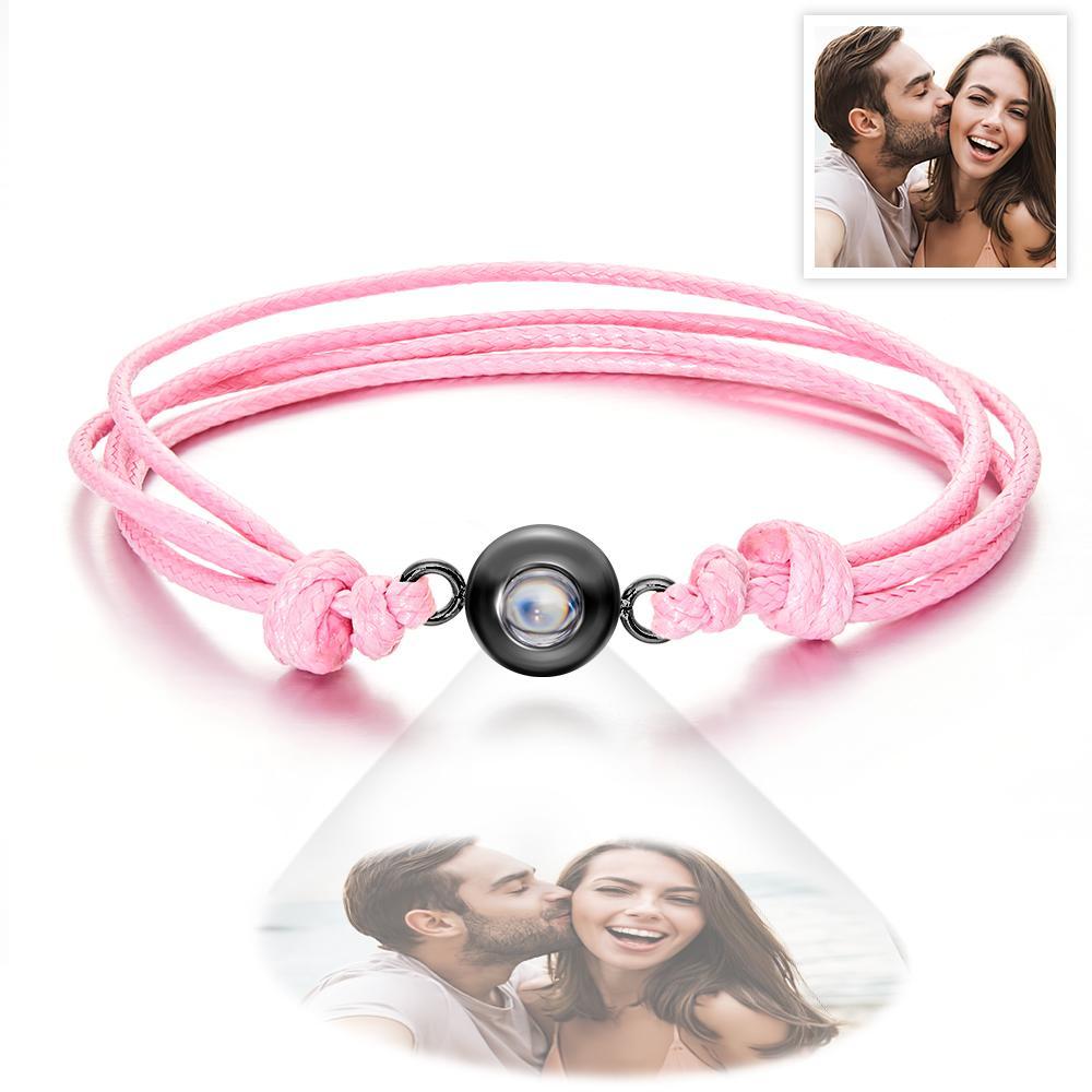 Custom Projection Photo Bracelet Weave Style Colorful Couple Gifts - soufeelus