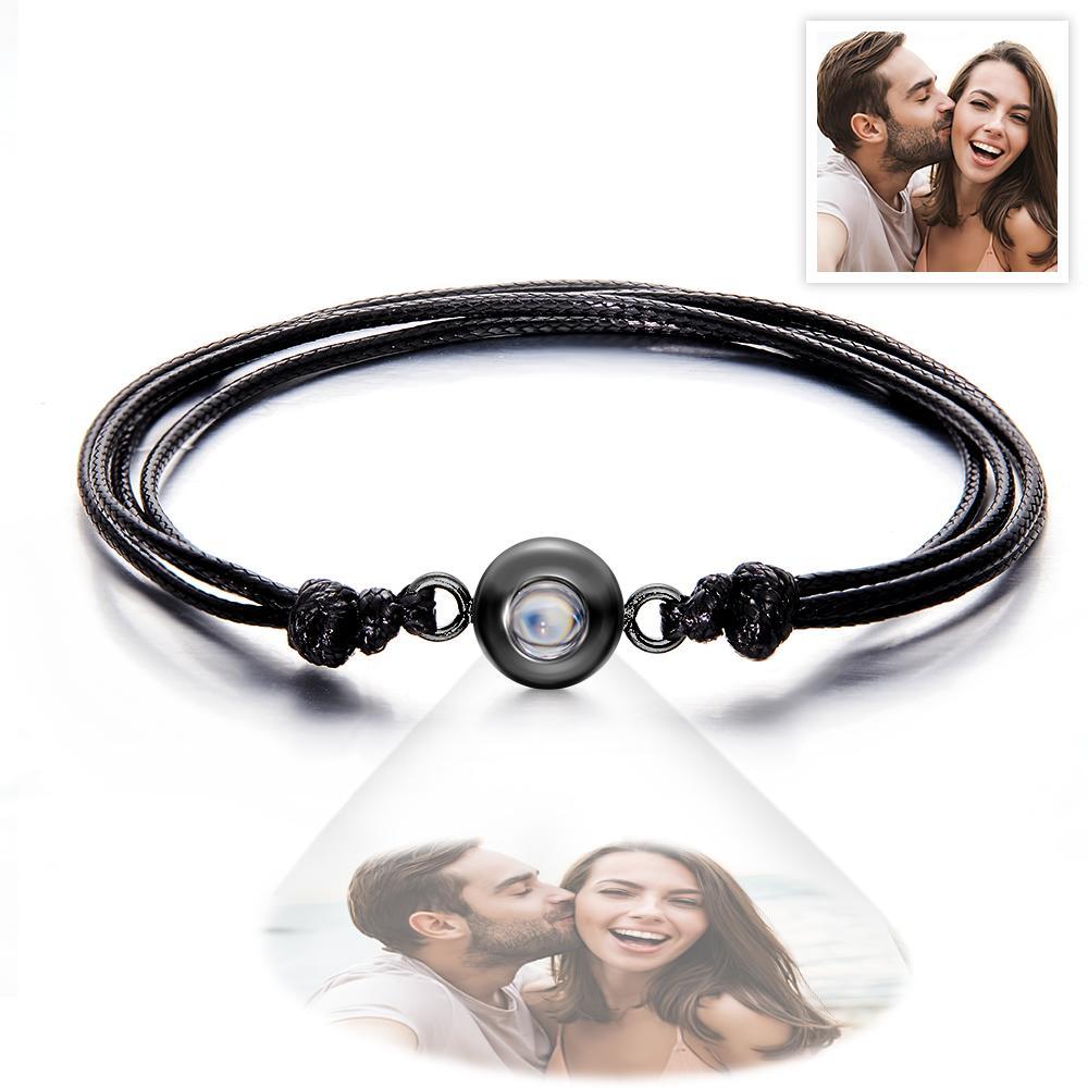 Custom Projection Photo Bracelet Weave Style Colorful Couple Gifts - soufeelus