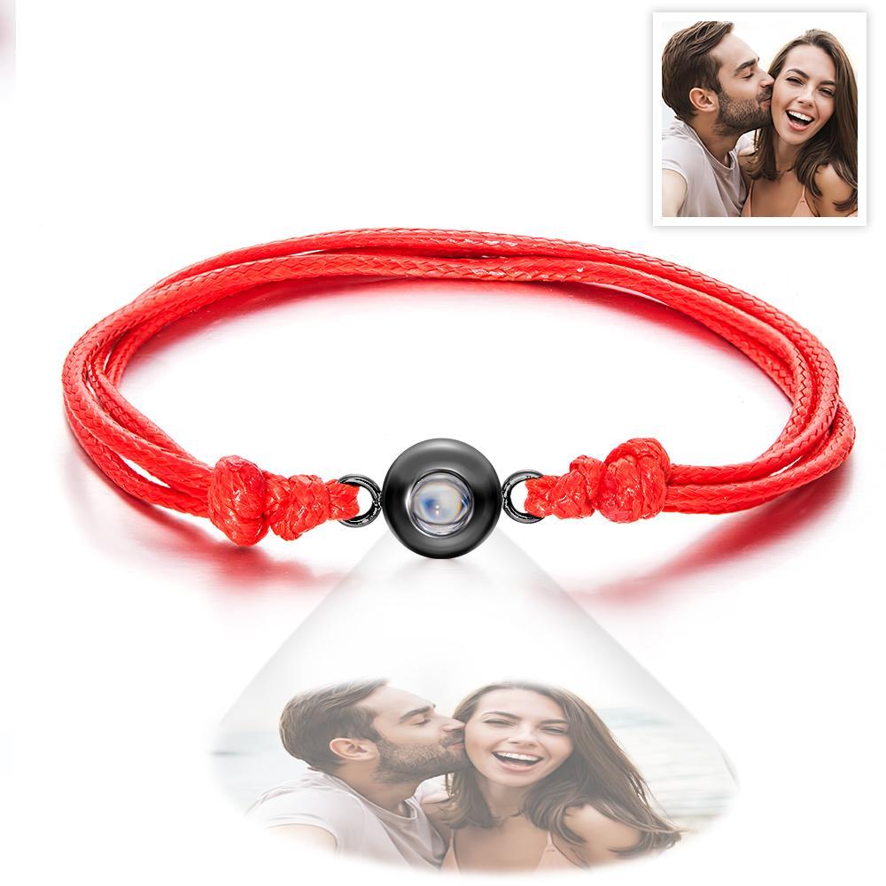 Custom Projection Photo Bracelet Weave Style Colorful Couple Gifts - soufeelus