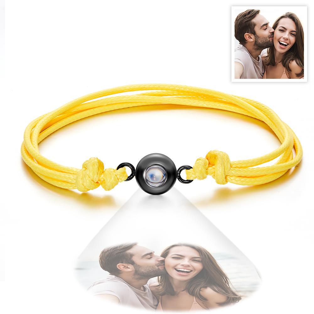 Custom Projection Photo Bracelet Weave Style Colorful Couple Gifts - soufeelus