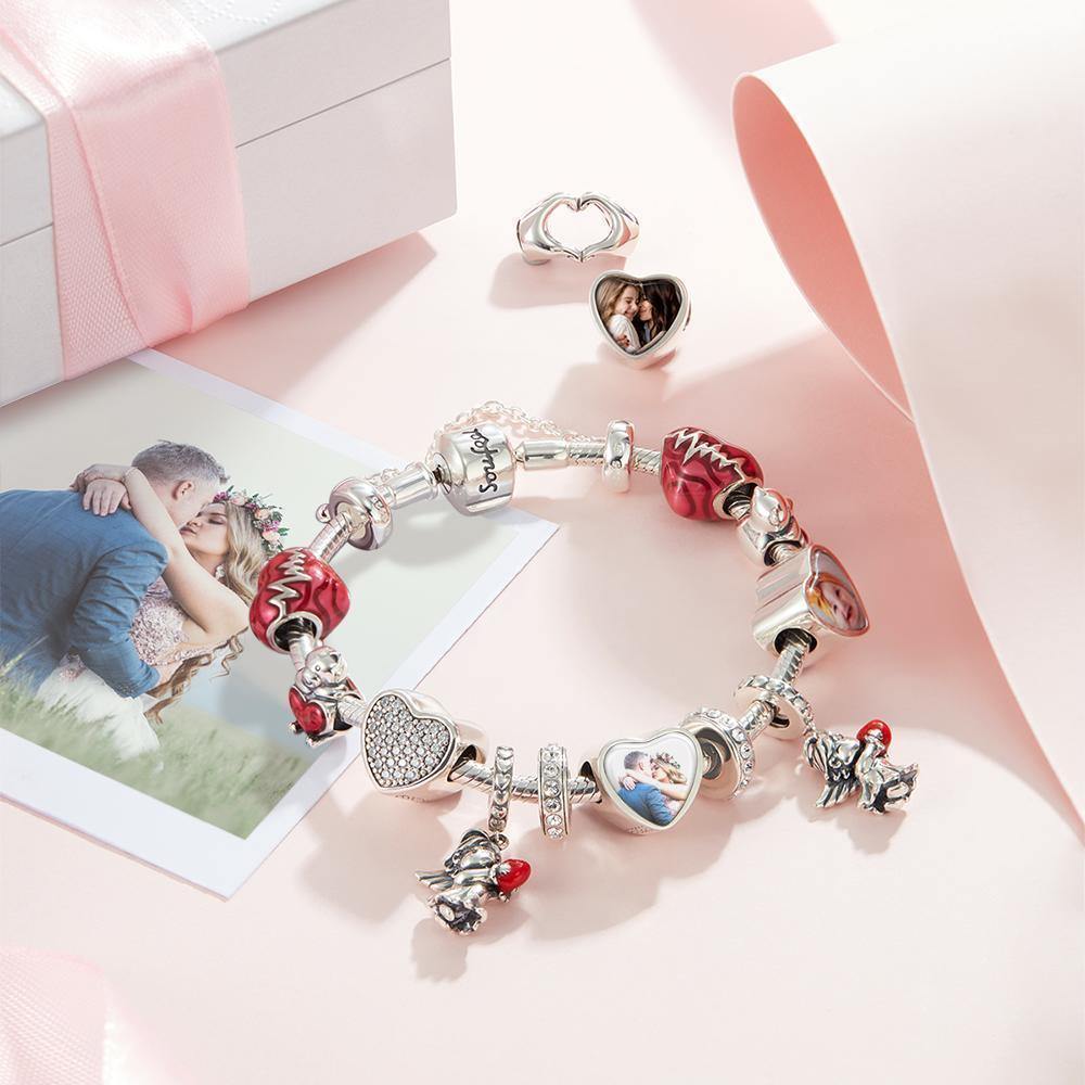 Pave cz Heart Photo Charm - soufeelus