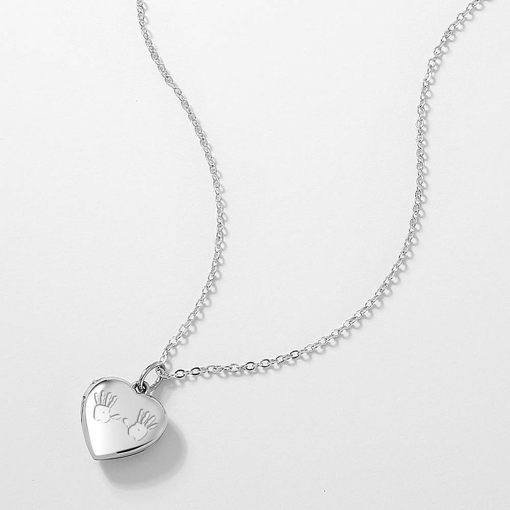 Mother's Necklace Heart Engraved Photo Necklace