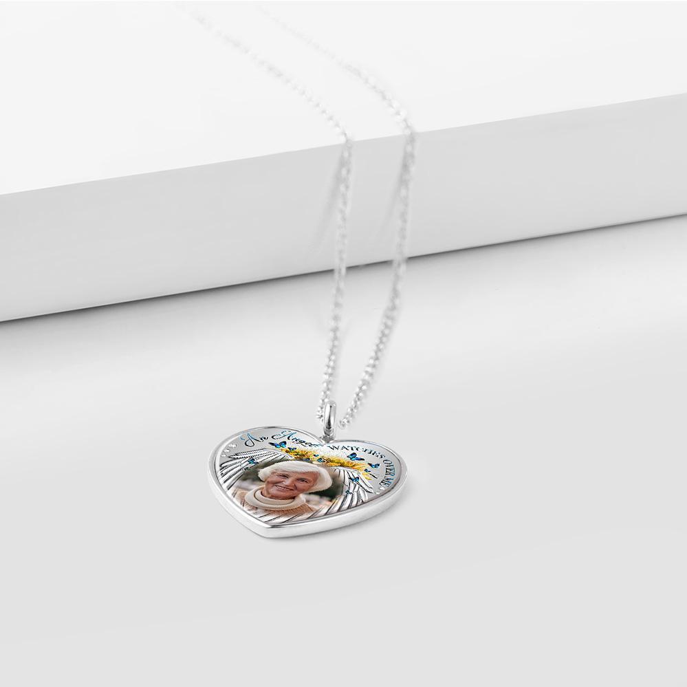 Custom Photo Necklace Angel Watches Over Me Creative Gifts - soufeelus