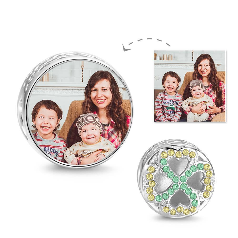 Green Four-leaf Clover Photo Charm - soufeelus