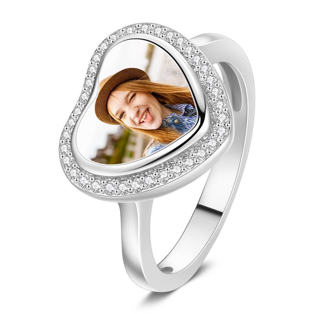 Heart Photo Ring Silver Best Friend