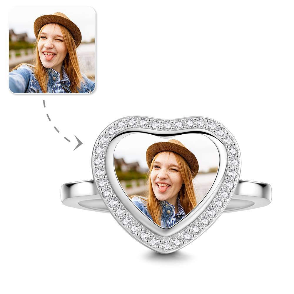 Heart Photo Ring Silver Best Friend