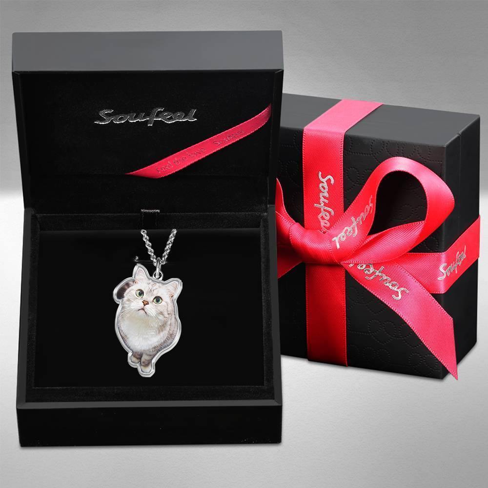 Photo Necklace, Perfect Gift Necklace Platinum Plated Silver - soufeelus