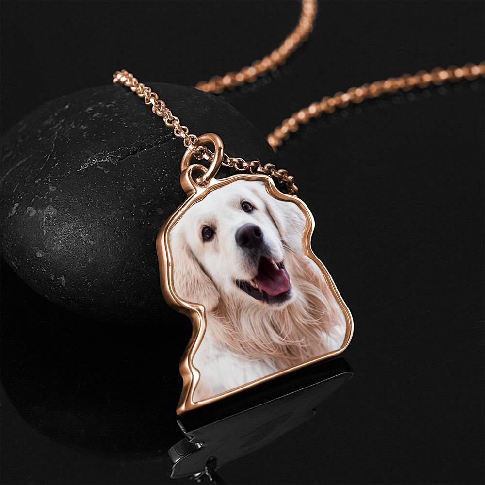 Photo Necklace, Perfect Gift Necklace Rose Gold Plated - Rose Gold - soufeelus