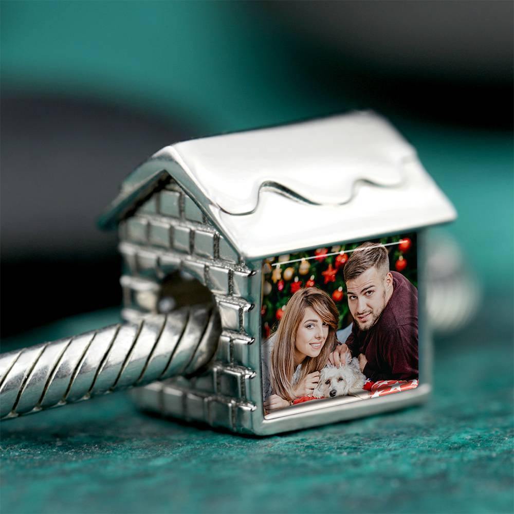 Family Photo Charm Love You Forever Platinum Plated - soufeelus