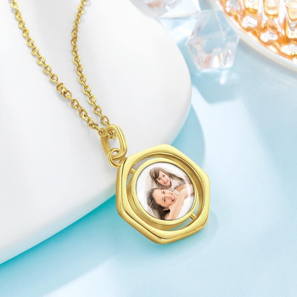 Photo Necklace Victory Wishing Coin Good Luck Necklace 14k Gold Plated - soufeelus