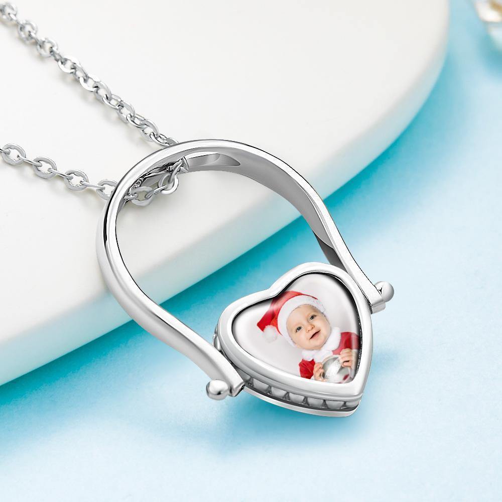 Photo Necklace, Photo Ring Couple's Gifts Dual-use (Ring Size 8#) - soufeelus