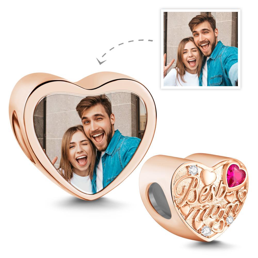 Custom Photo Charm Heart-shaped Exquisite Gifts for Mom - soufeelus