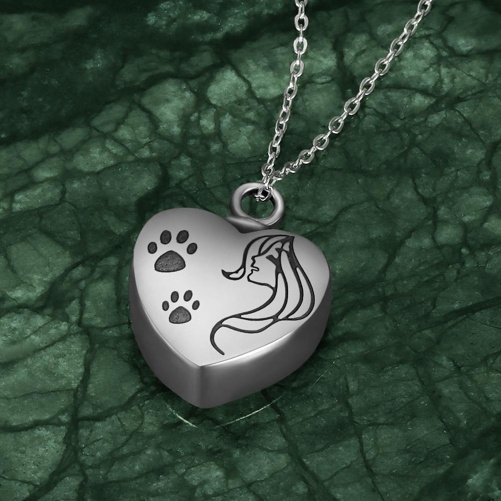 Photo Necklace Urn Necklace Cremation Jewellery Memorial Gifts Pet Urn Ashes - soufeelus