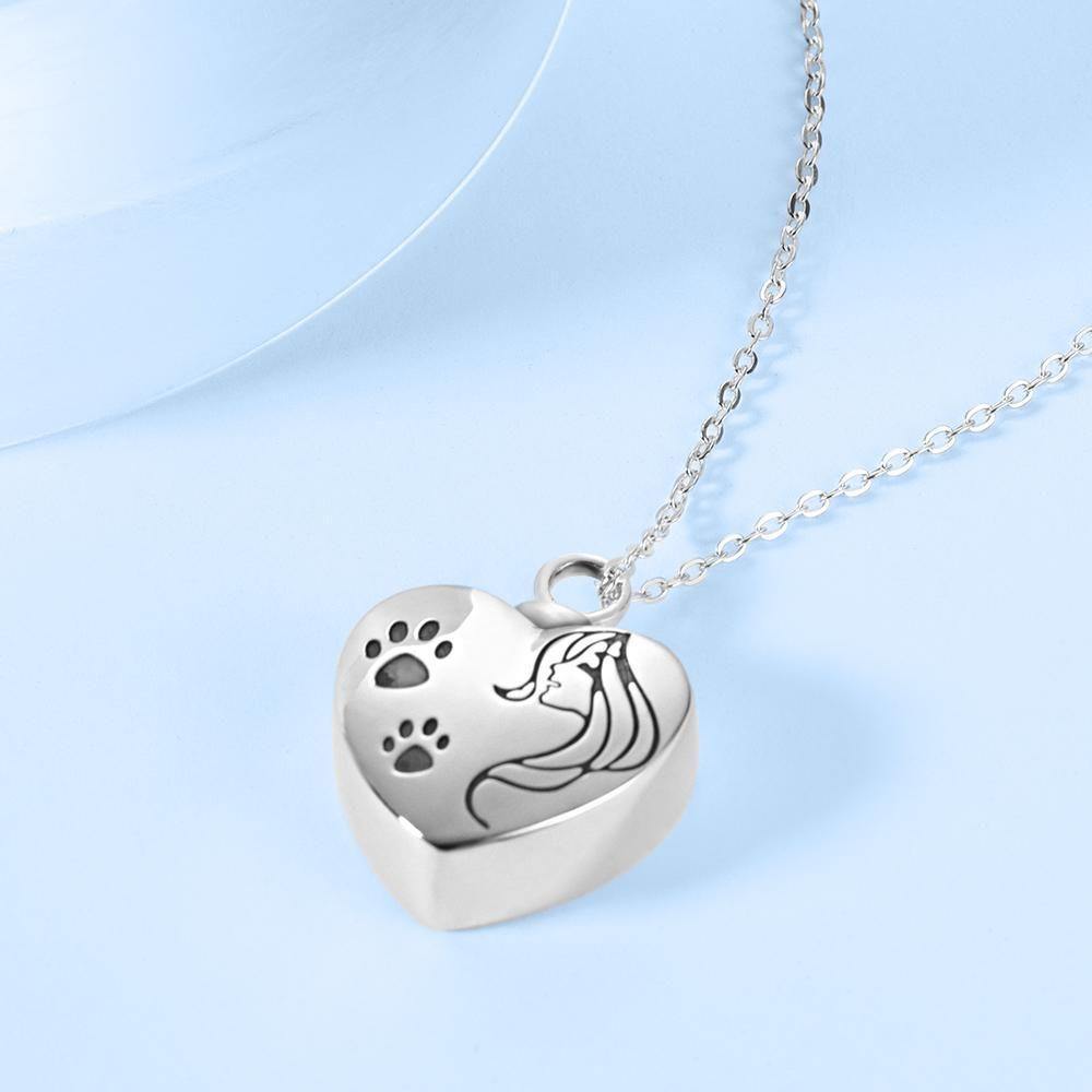 Photo Necklace Urn Necklace Cremation Jewellery Memorial Gifts Pet Urn Ashes - soufeelus