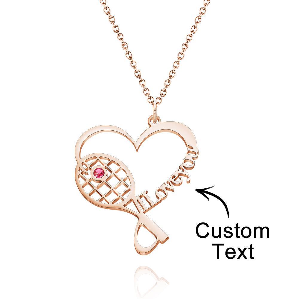 Custom Birthstone Engraved Necklace Tennis Creative Name Gifts -