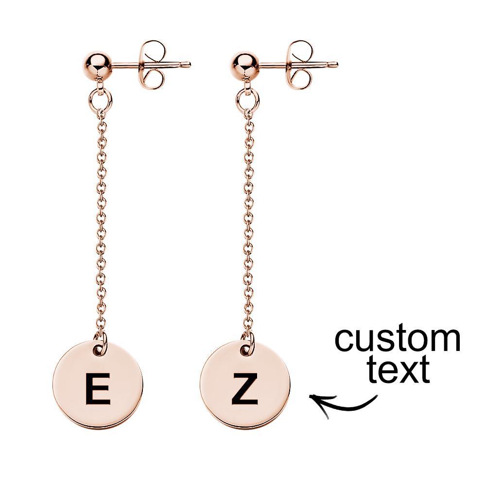 All of You Personalized Dangling Earrings with Initial Sweet and always Beautiful Gift - soufeelus