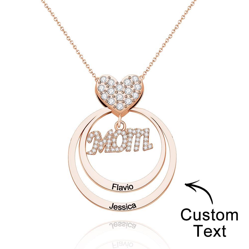 Custom Engraved Necklace Simple Circularity Family Gifts - soufeelus