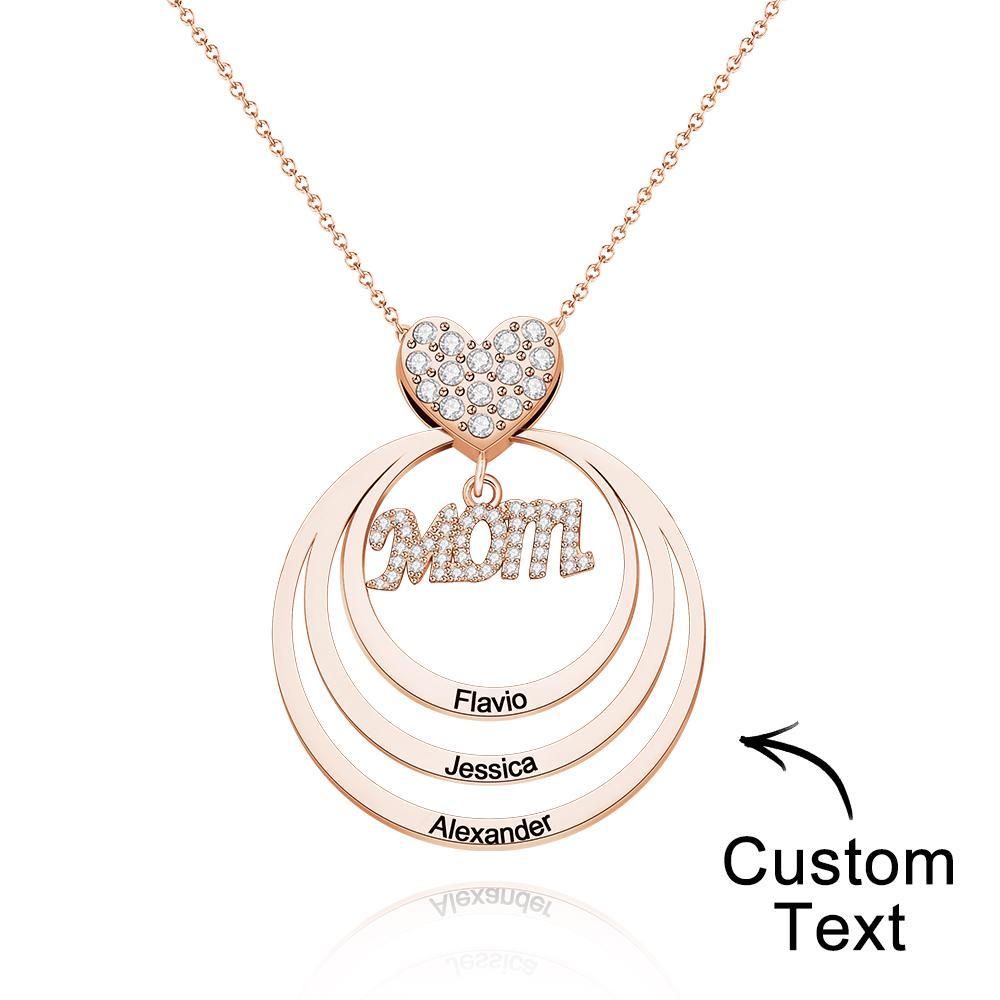 Custom Engraved Necklace Simple Circularity Family Gifts - soufeelus