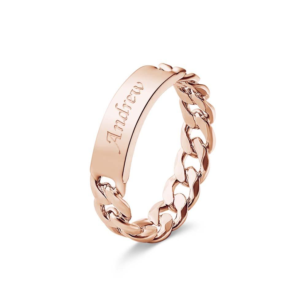 Men's Personalized Ring Custom Message Ring the Best Gift for Lover detail