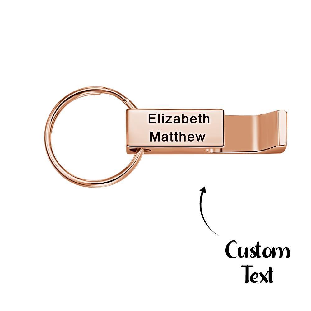 Custom Engraved Keychain Bottle Opener Keychain Gift for Men