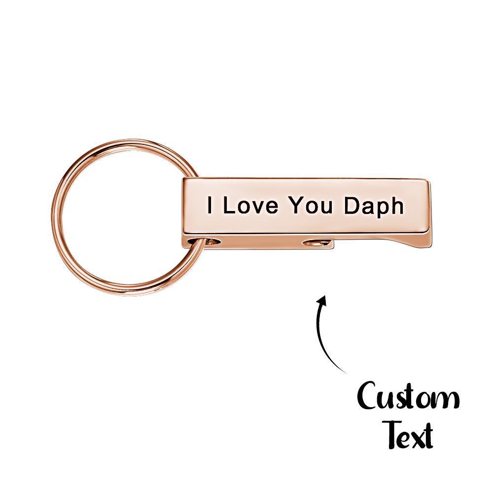 Custom Engraved Keychain Bottle Opener Keychain Gift for Men