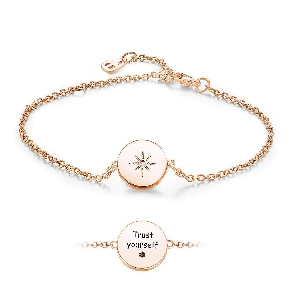 Engraved Bracelet with Sunshine Memorial Gifts for Her - soufeelus