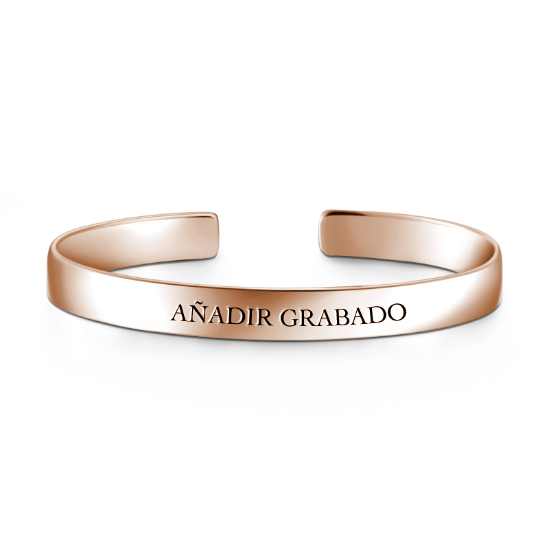 Engraved Bangle Rose Gold Plated - soufeelus